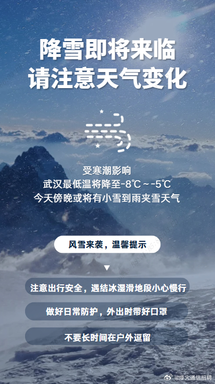 寒潮来袭，暴雪大雾预警齐发！你准备好了吗？